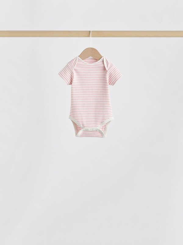 Seraphine Pink Heart Baby Short Sleeve Bodysuits 5 Pack