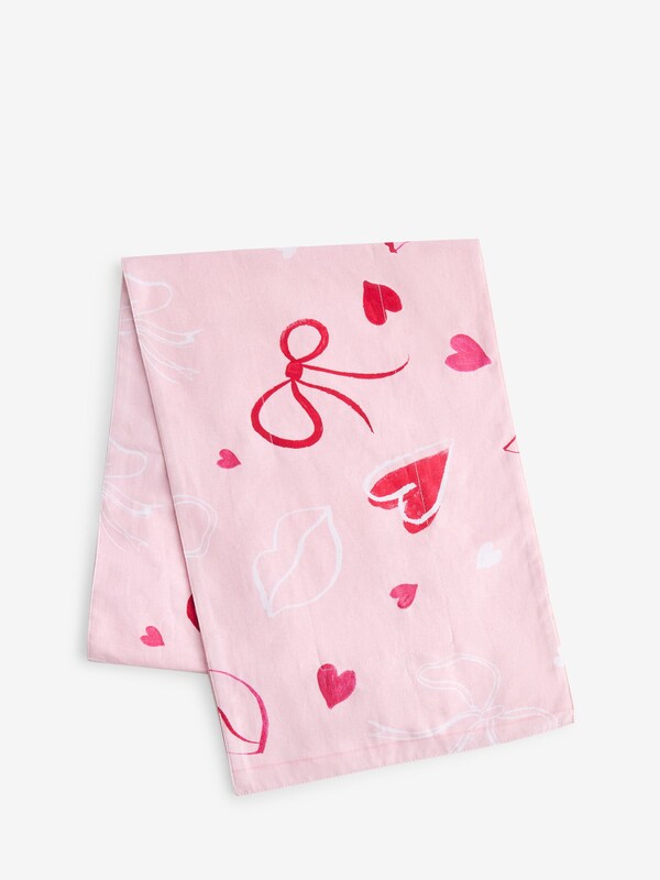Seraphine Pink Heart/Bow Print Light Up Dining Table Runner