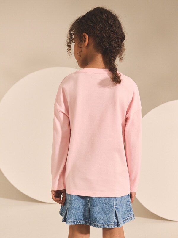 Seraphine Pink Heart Long Sleeve Sequin Top (3-16yrs)