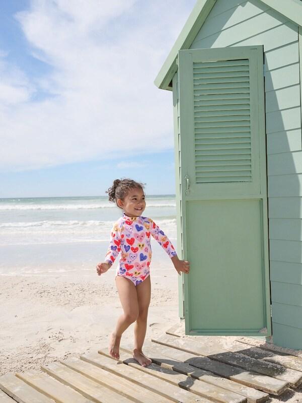 Seraphine Pink Heart Long Sleeve Sunsafe Swim Set (3mths-7yrs)