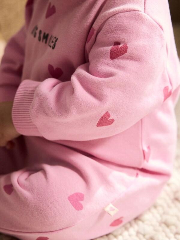 Seraphine Pink Heart Printed Jersey Baby Romper (0mths-3yrs)