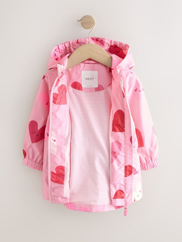 Seraphine Pink Heart Shower Resistant Printed Cagoule Jacket (3mths-7yrs)
