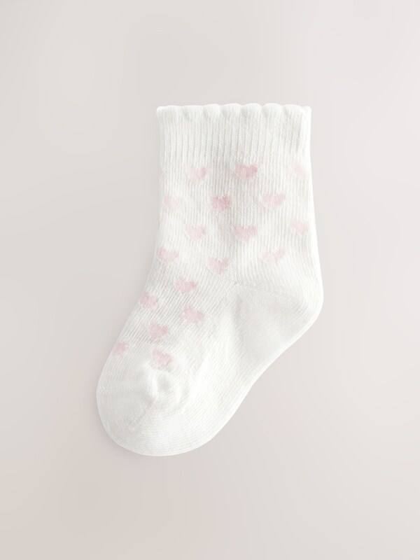 Seraphine Pink Heart Stripe Baby Socks 5 Pack (0mths-2yrs)