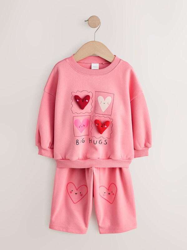 Seraphine Pink Hearts Top & Trousers Set 2 Pack (3mths-7yrs)