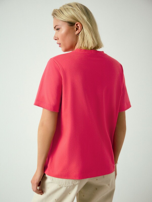 Seraphine Pink Heavyweight Short Sleeve Crew Neck T-Shirt