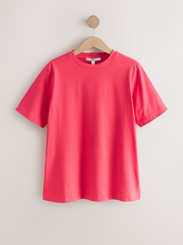 Seraphine Pink Heavyweight Short Sleeve Crew Neck T-Shirt