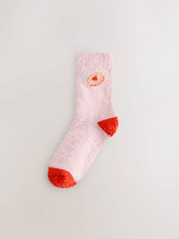 Seraphine Pink Jammy Heart Superhairy Cosy Socks 2 Pack