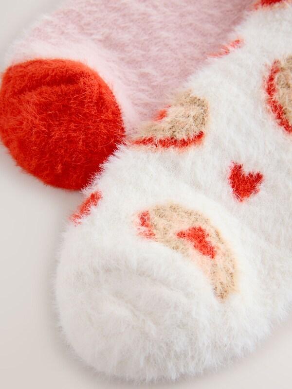 Seraphine Pink Jammy Heart Superhairy Cosy Socks 2 Pack