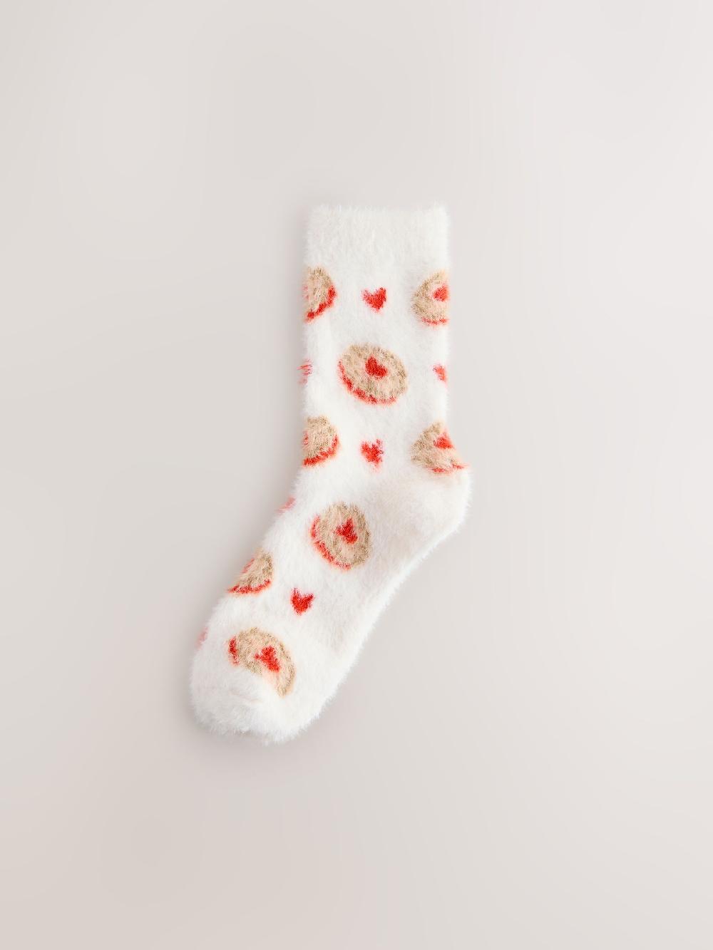 seraphine Pink Jammy Heart Superhairy Cosy Socks 2 Pack