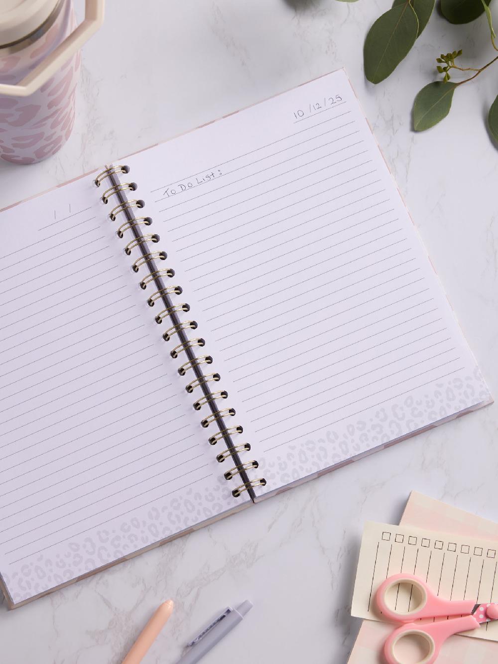 seraphine Pink/Purple Leopard Print B5 Lined Notebook