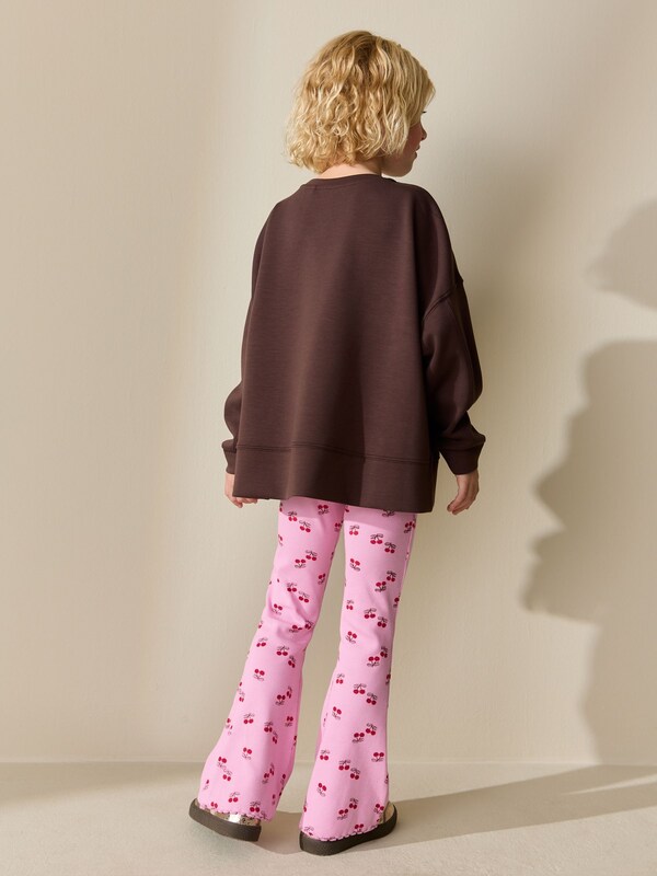 Seraphine Pink/Red Cherry 1 Pack Rib Flare Leggings (3-16yrs)