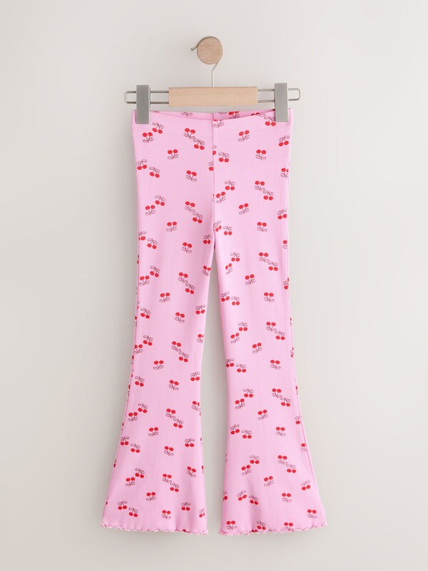 Seraphine Pink/Red Cherry 1 Pack Rib Flare Leggings (3-16yrs)
