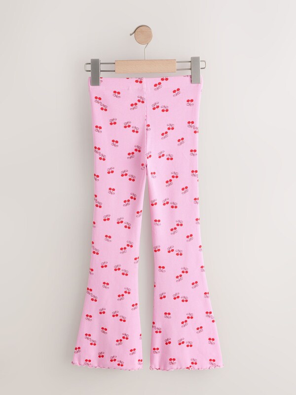 Seraphine Pink/Red Cherry 1 Pack Rib Flare Leggings (3-16yrs)