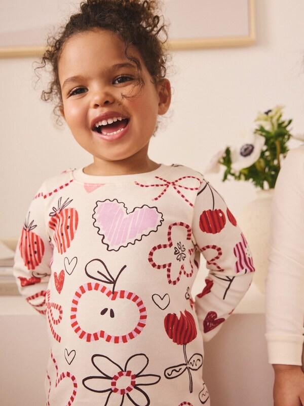 Seraphine Pink/Red Galentines Snuggle Pyjamas 3 Pack (9mths-12yrs)