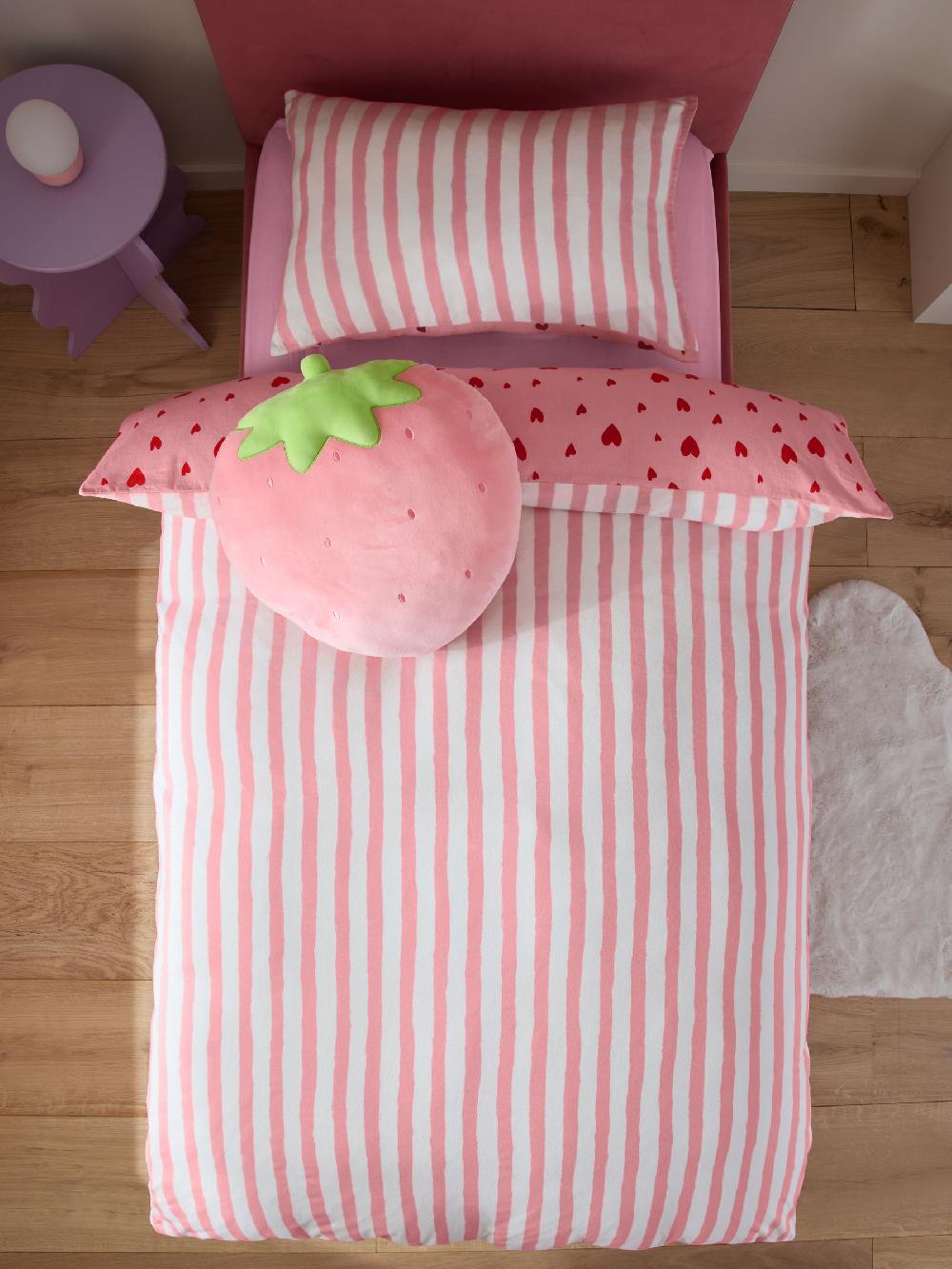 seraphine Pink Red Hearts Duvet Cover and Pillowcase Set