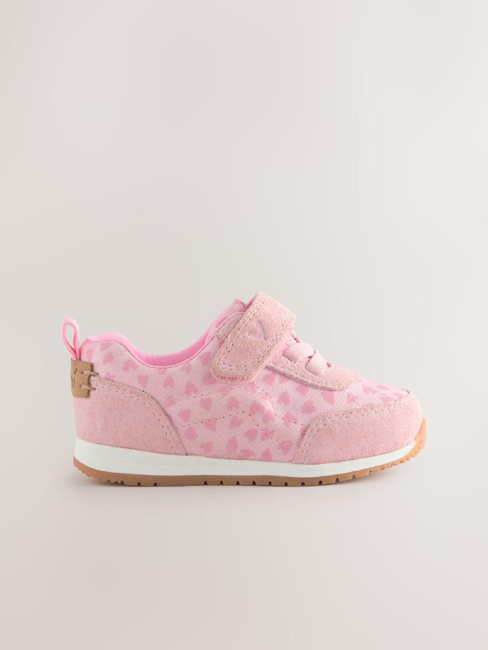 seraphine Pink/Red Standard Fit (F) First Walker Trainers