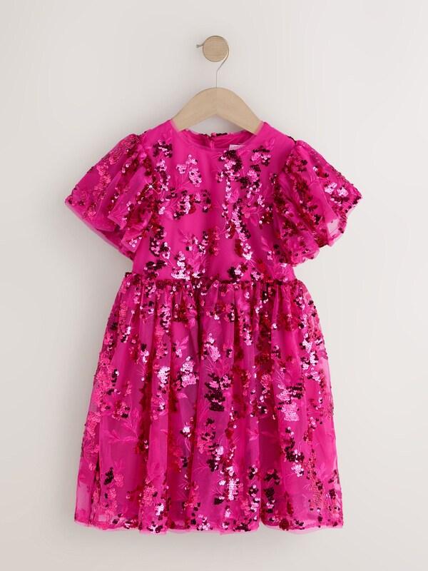 Seraphine Pink Sequin Angel Sleeve Party Dress (3-16yrs)