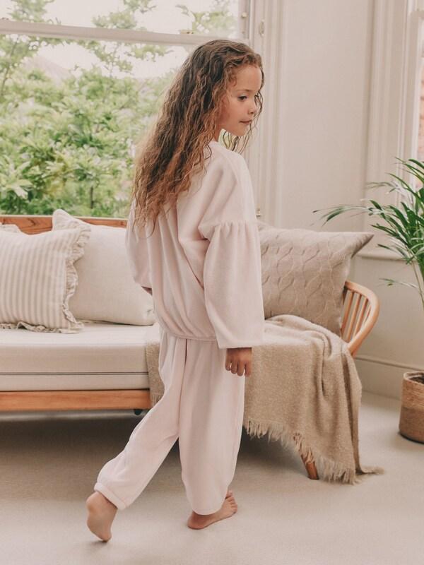 Seraphine Pink Sequin Heart Cosy Fleece Pyjamas (9mths-16yrs)