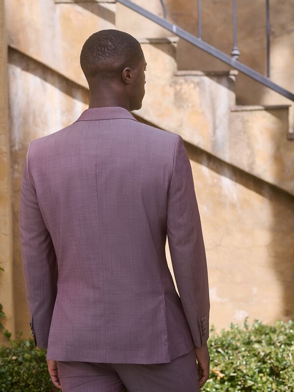 Seraphine Pink Slim Fit Signature Cerutti 100% Italian Wool Suit Jacket