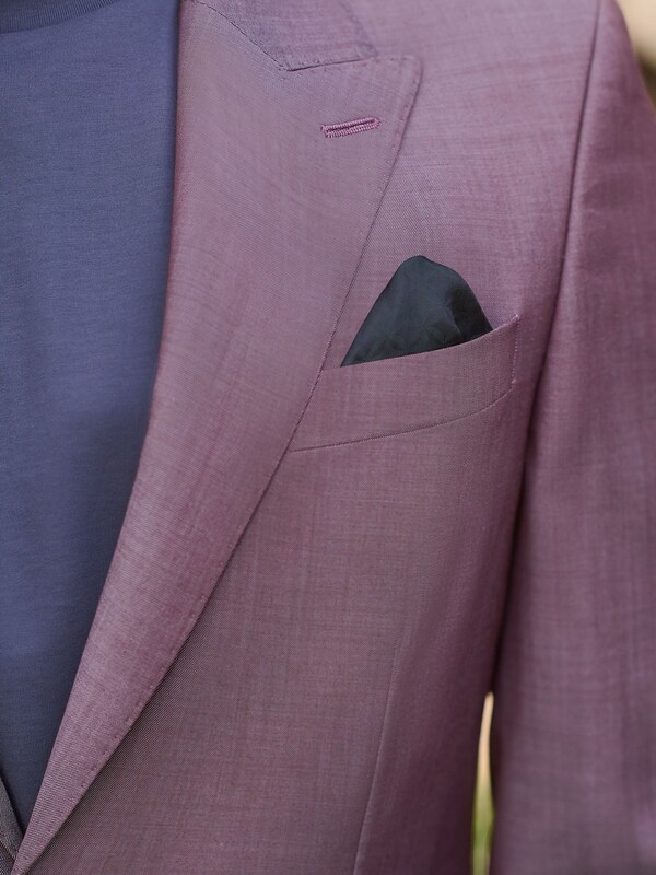 Seraphine Pink Slim Fit Signature Cerutti 100% Italian Wool Suit Jacket
