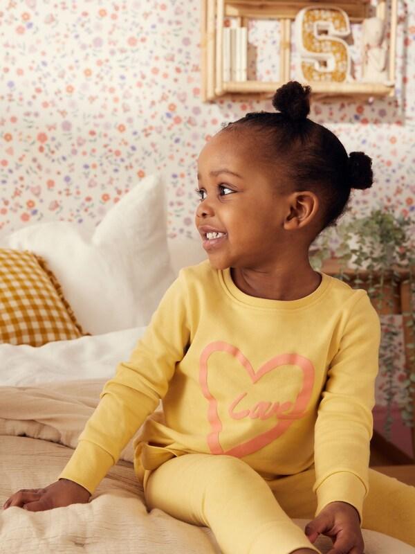 Seraphine Pink/Yellow Slogan Printed Snuggle Pyjamas 3 Pack (9mths-12yrs)