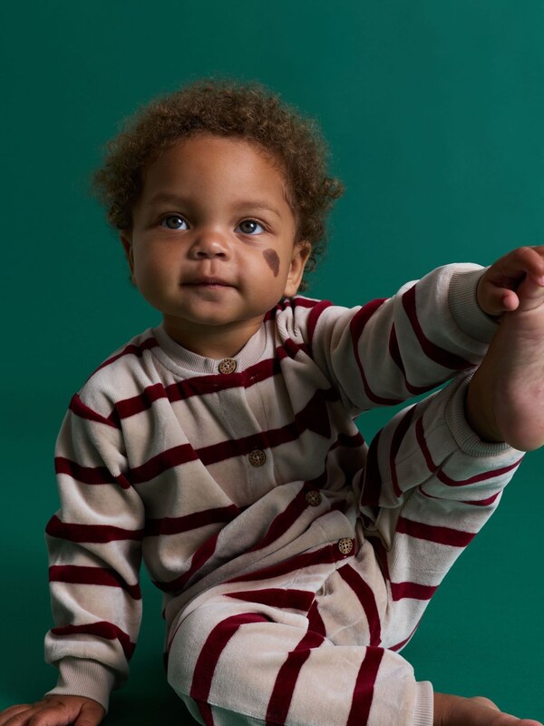 Seraphine Polarn O. Pyret Natural Cotton Velour Overall