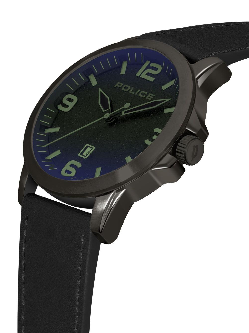 seraphine Police Cliff Gun Leather Strap Black Watch