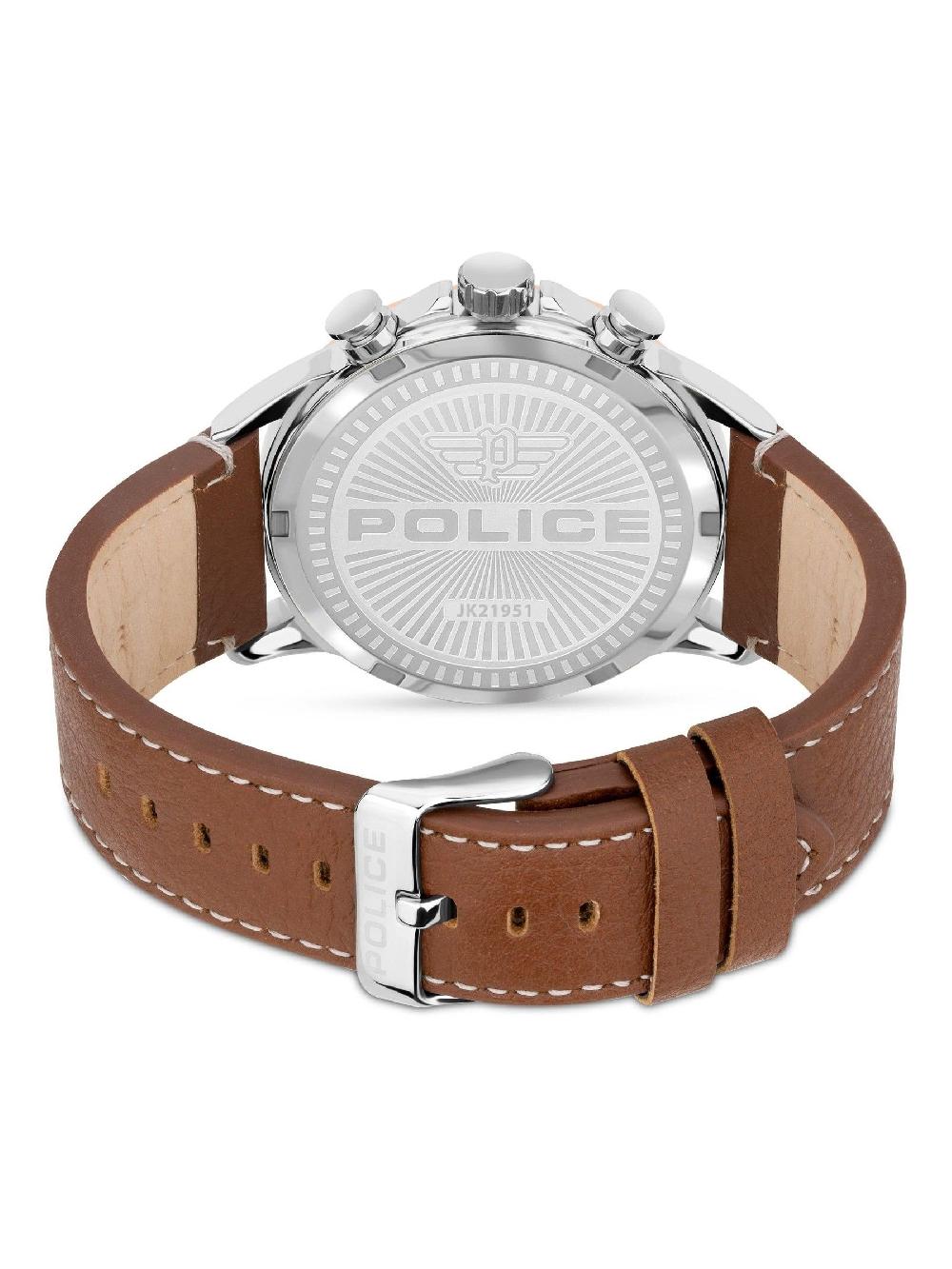 seraphine Police Kismet Multi Dial Leather Strap Brown Watch