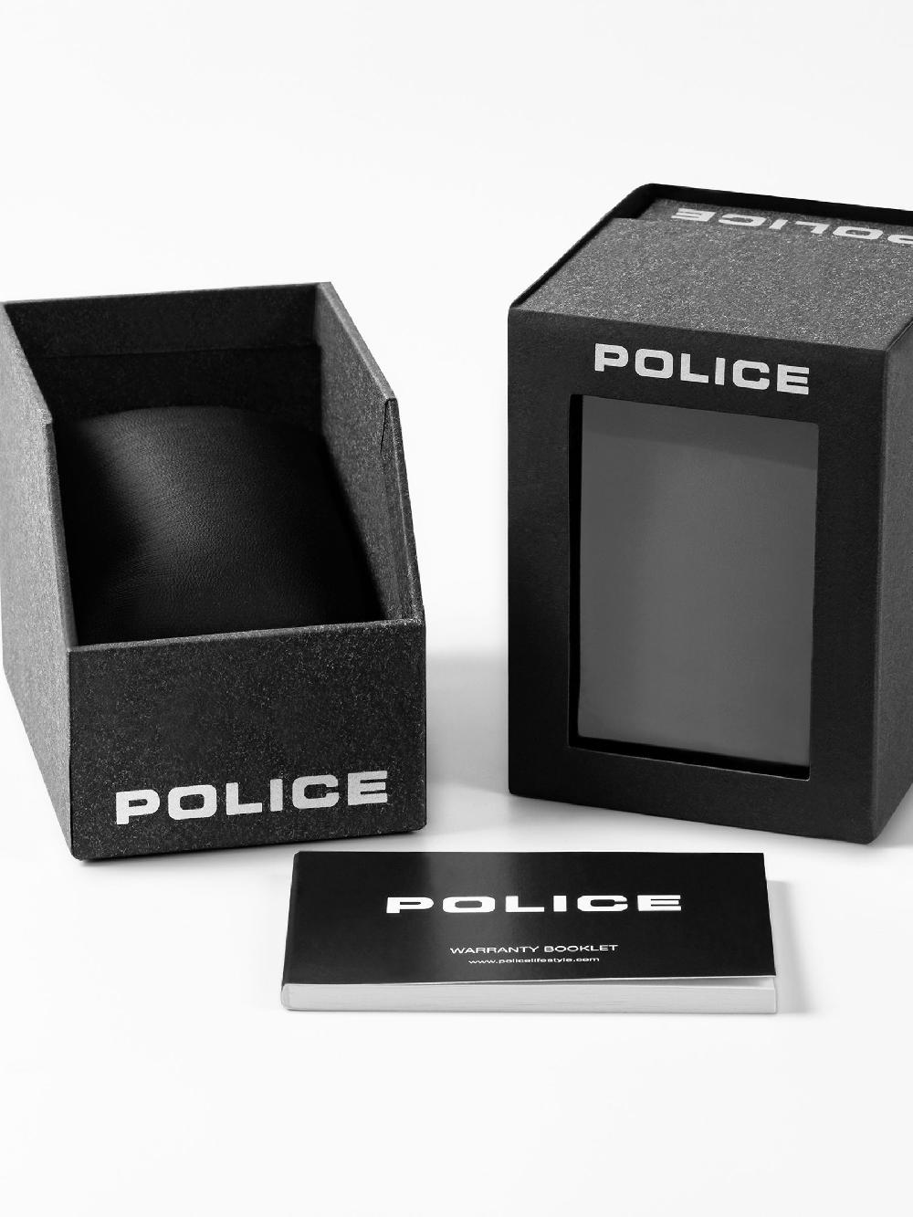 seraphine Police Ray Multi Dial Leather Strap Black Watch