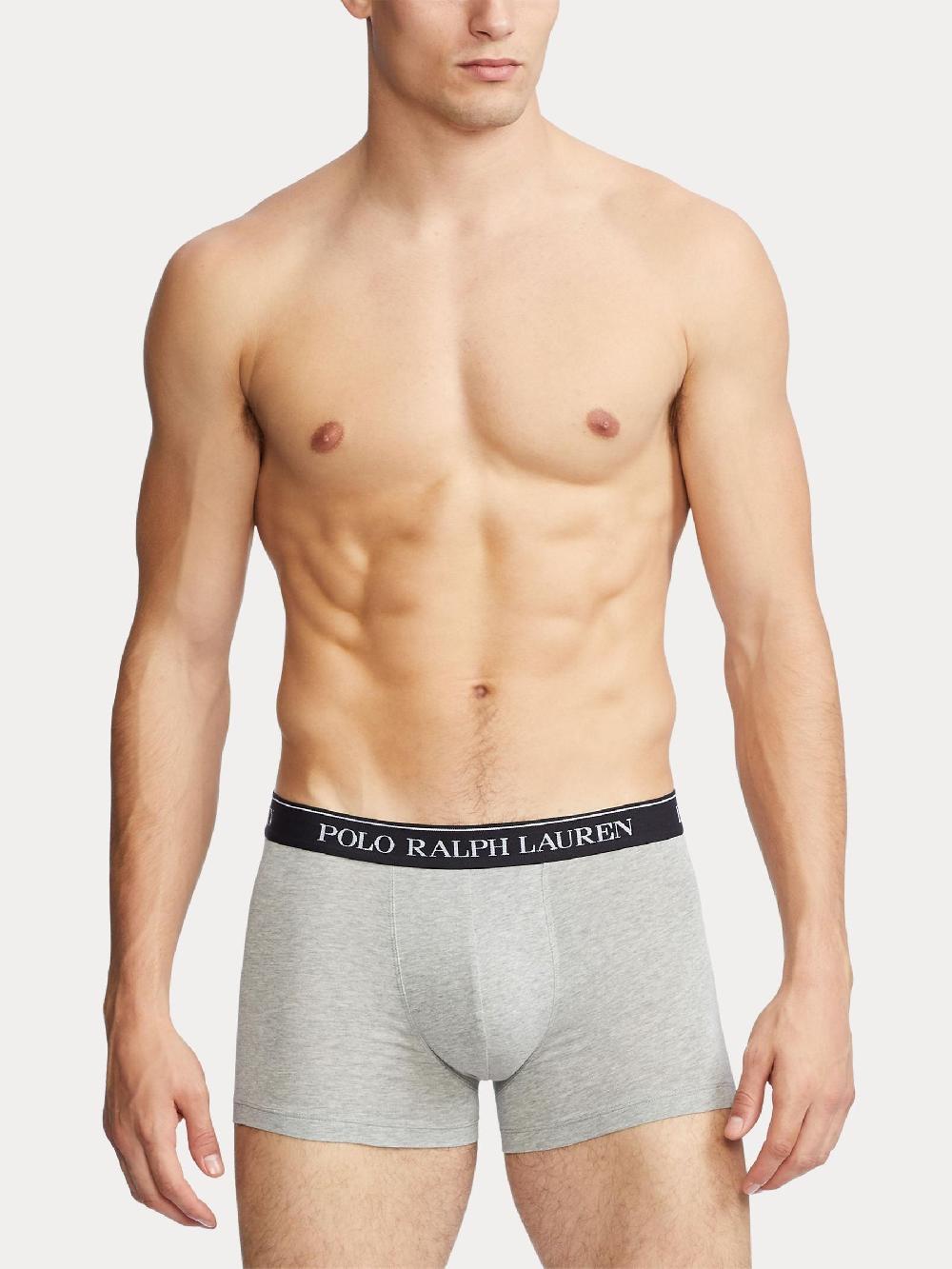 seraphine Polo Ralph Lauren Black/White/Grey Stretch Cotton Boxers 3 Pack