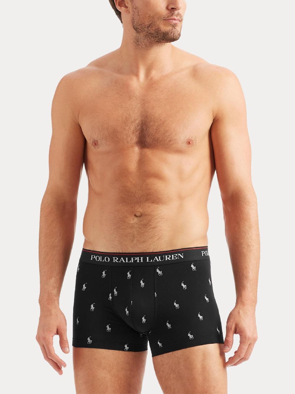 seraphine Polo Ralph Lauren Black/White Stretch Cotton Boxers 3 Pack