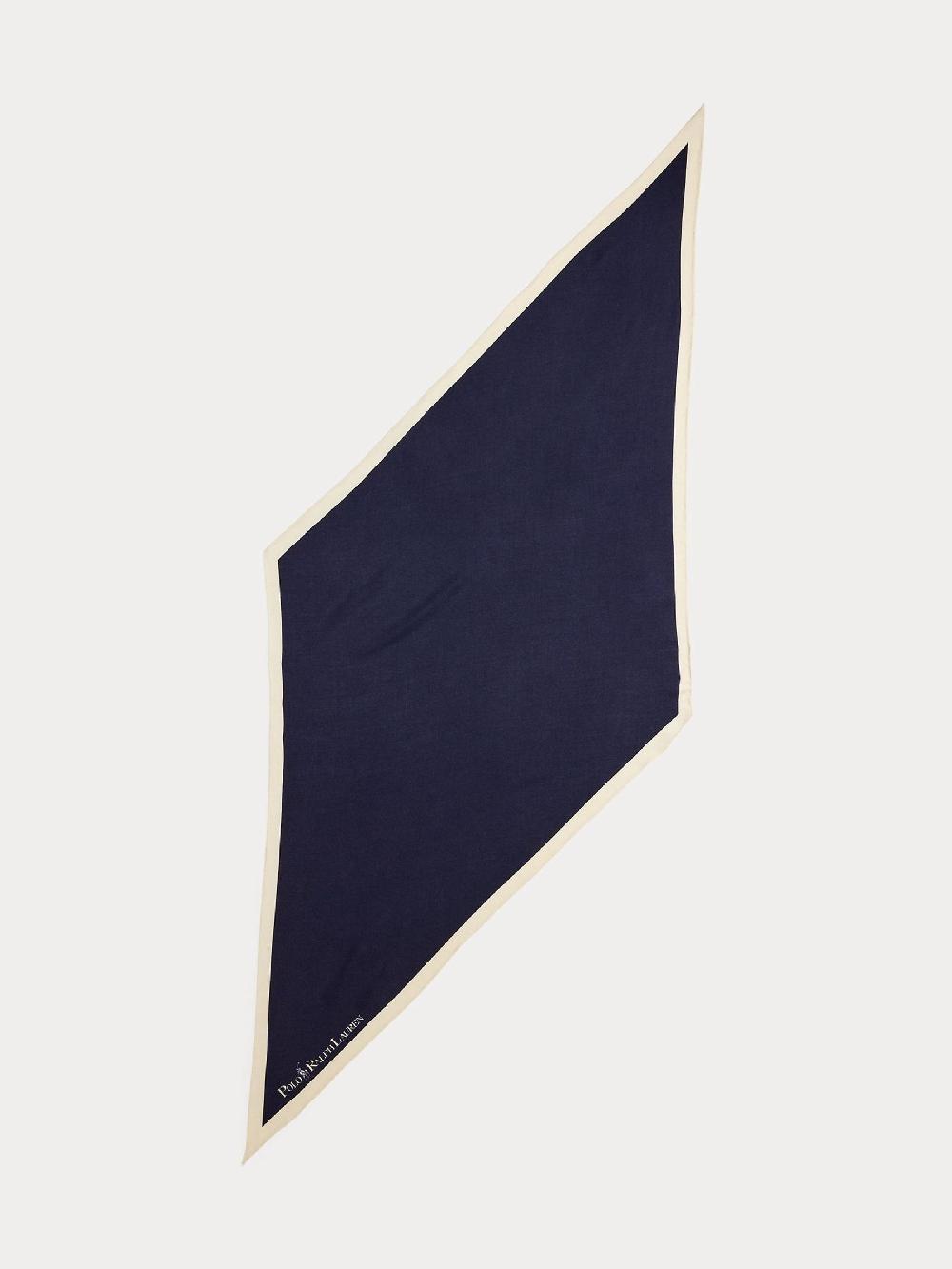seraphine Polo Ralph Lauren Blue Logo Diamond Scarf