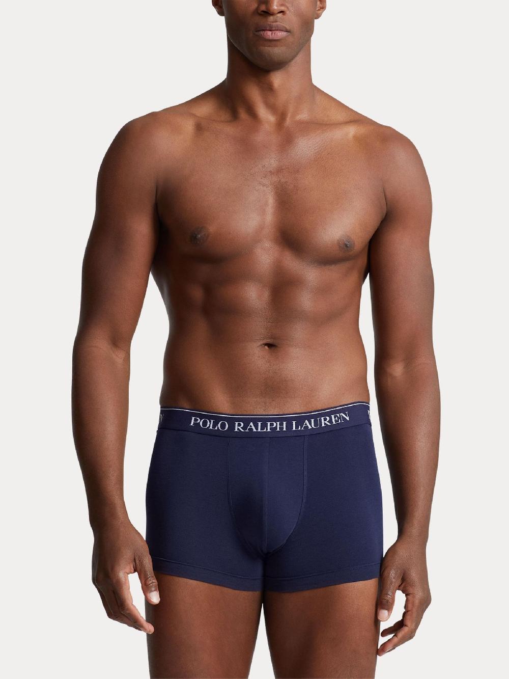 seraphine Polo Ralph Lauren Blue/Navy Stretch Cotton Boxers 3 Pack