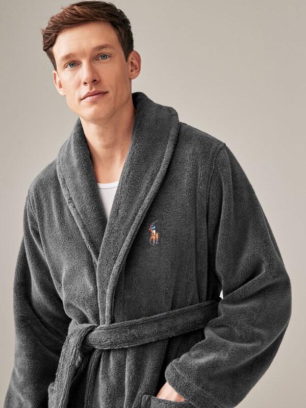 Seraphine Polo Ralph Lauren Dark Grey Shawl Collar Dressing Gown
