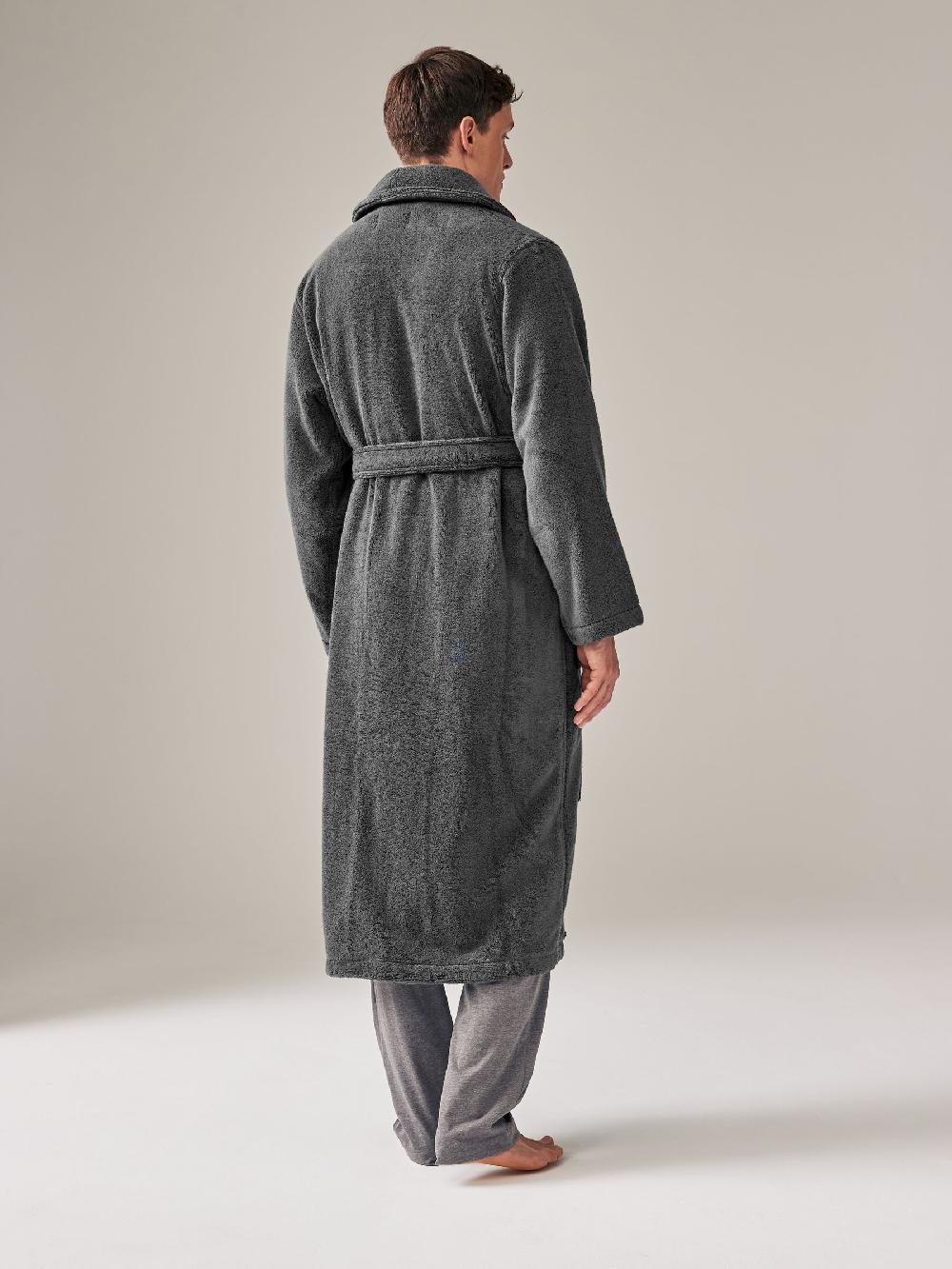 seraphine Polo Ralph Lauren Dark Grey Shawl Collar Dressing Gown