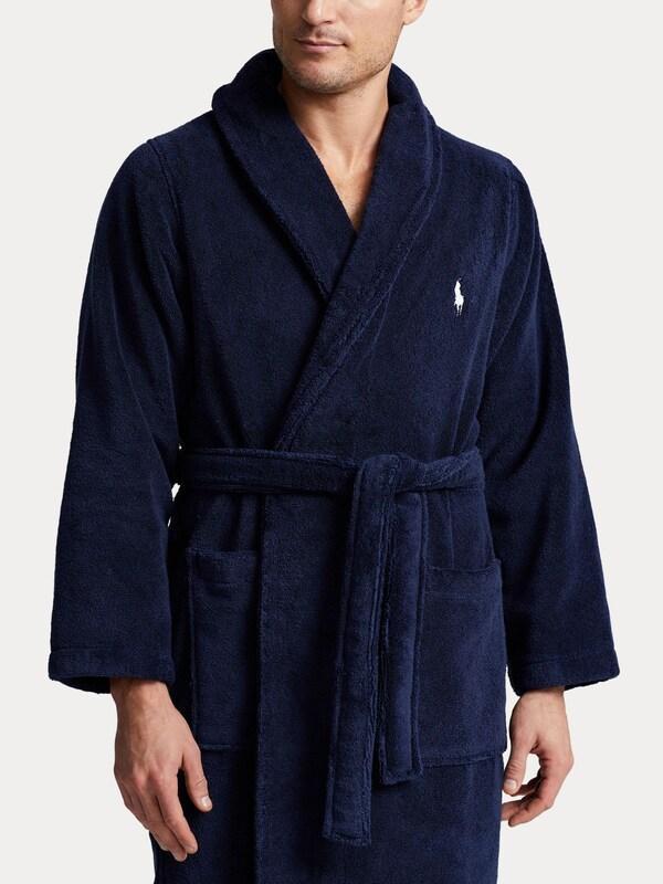 Seraphine Polo Ralph Lauren Navy Shawl Collar Dressing Gown