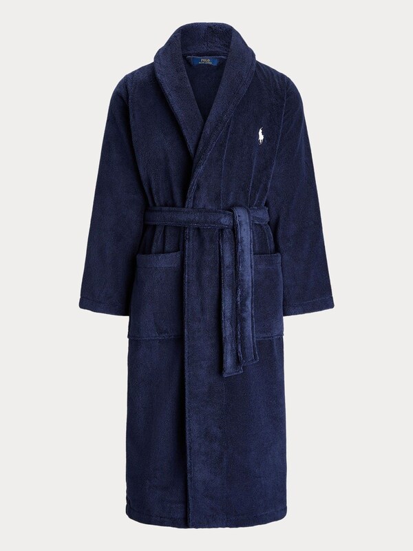 Seraphine Polo Ralph Lauren Navy Shawl Collar Dressing Gown