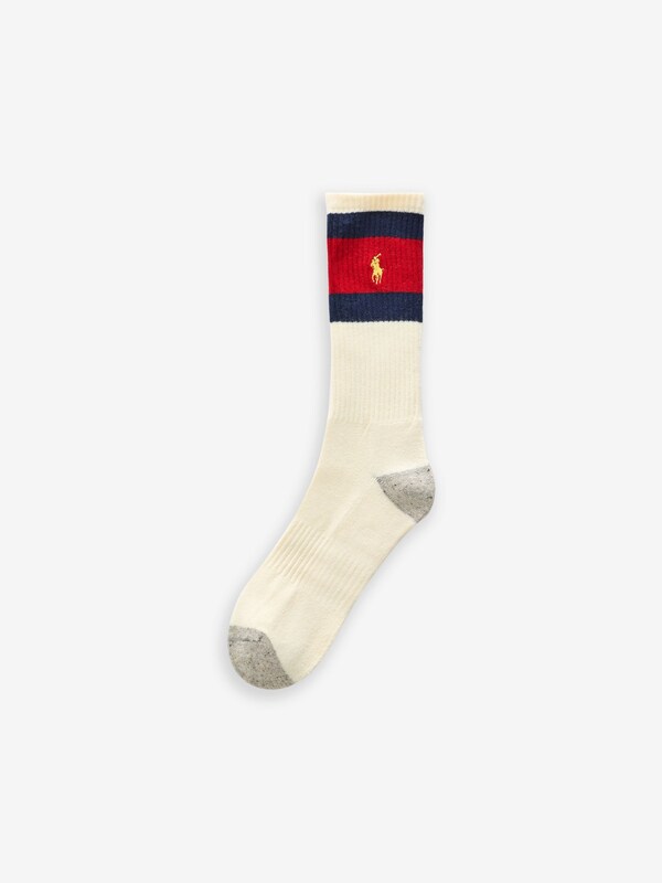 Seraphine Polo Ralph Lauren White Striped-Cuff Crew Socks 3 Pack