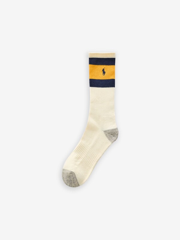 Seraphine Polo Ralph Lauren White Striped-Cuff Crew Socks 3 Pack