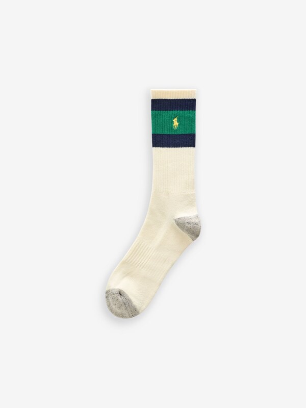 Seraphine Polo Ralph Lauren White Striped-Cuff Crew Socks 3 Pack