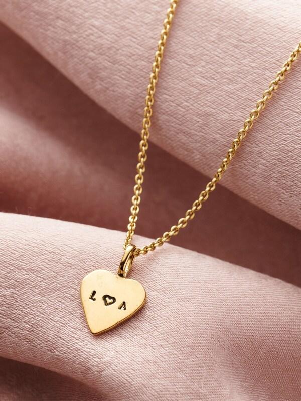 Seraphine Posh Totty Designs Gold Tone Confetti Birthstone Heart Charm Necklace