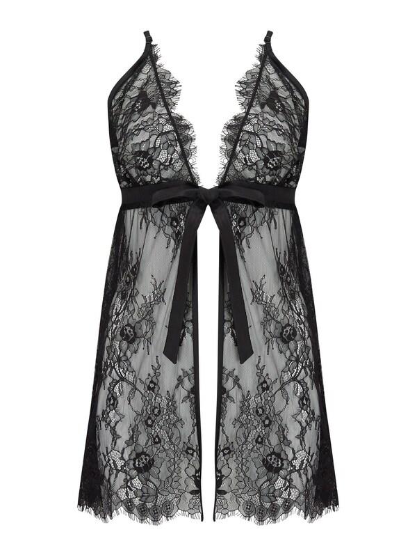 Seraphine Pour Moi Black For Your Eyes Only Lace Babydoll