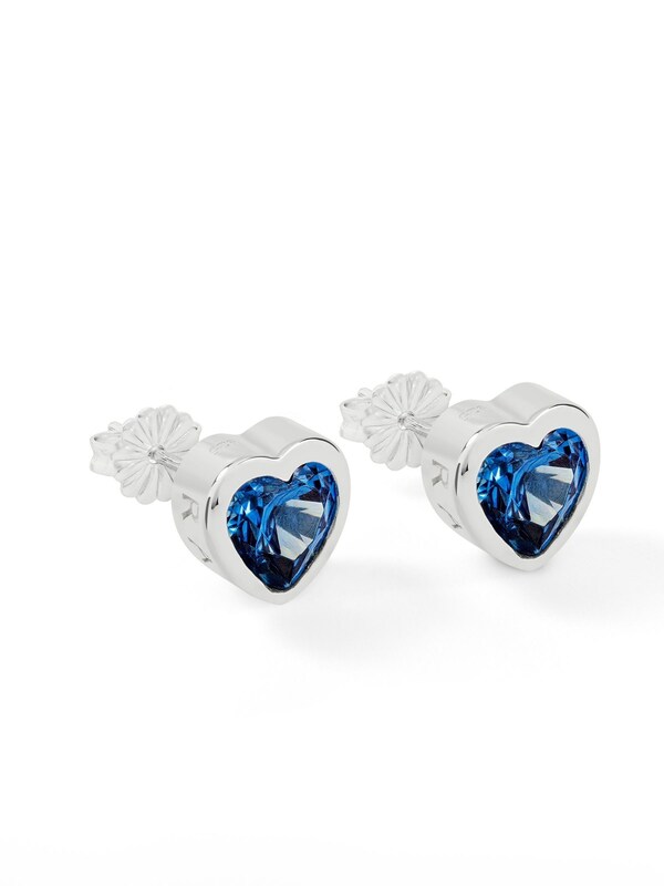 Seraphine Radley Sterling Silver Ladies Love Stone Heart Stud Earrings