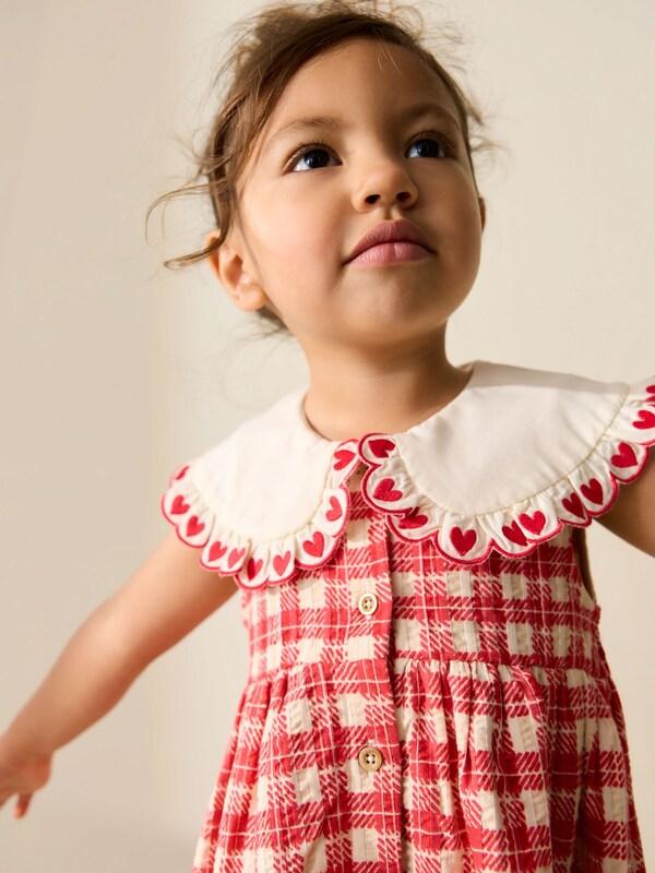 Seraphine Red Check Collared Summer Dress (3mths-7yrs)