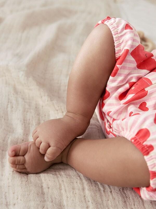 Seraphine Red Heart Printed Button Through 3 Pack Baby Rompers