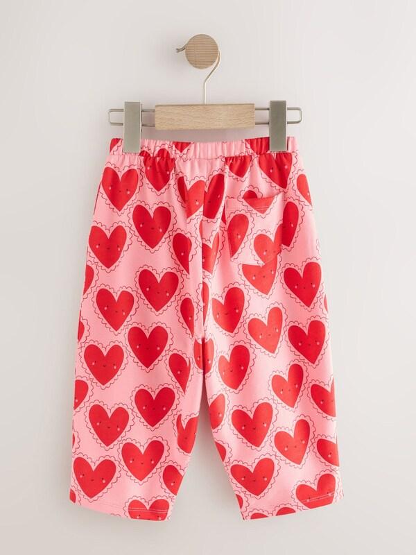 Seraphine Red Heart Textured Barrel Leg Trousers (3mths-7yrs)