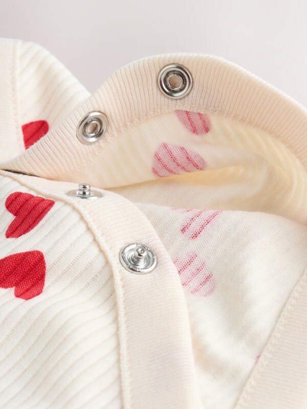 Seraphine Red Heart Valentines Long Sleeve Baby Bodysuit