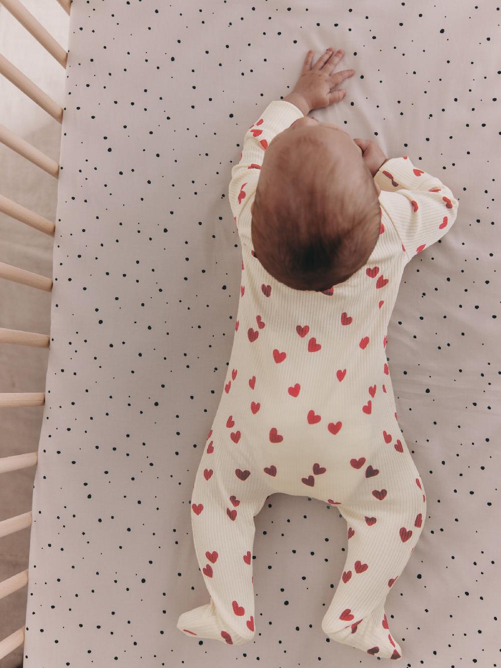 seraphine Red Heart Valentines Valentines Two Way Zip Baby Sleepsuit (0-2yrs)