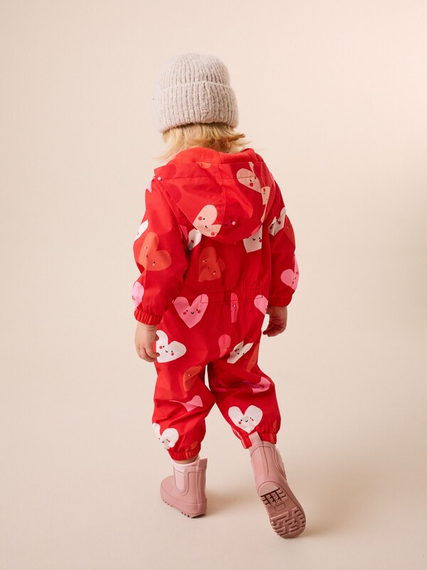 Seraphine Red Heart Waterproof Printed Puddlesuit (3mths-7yrs)