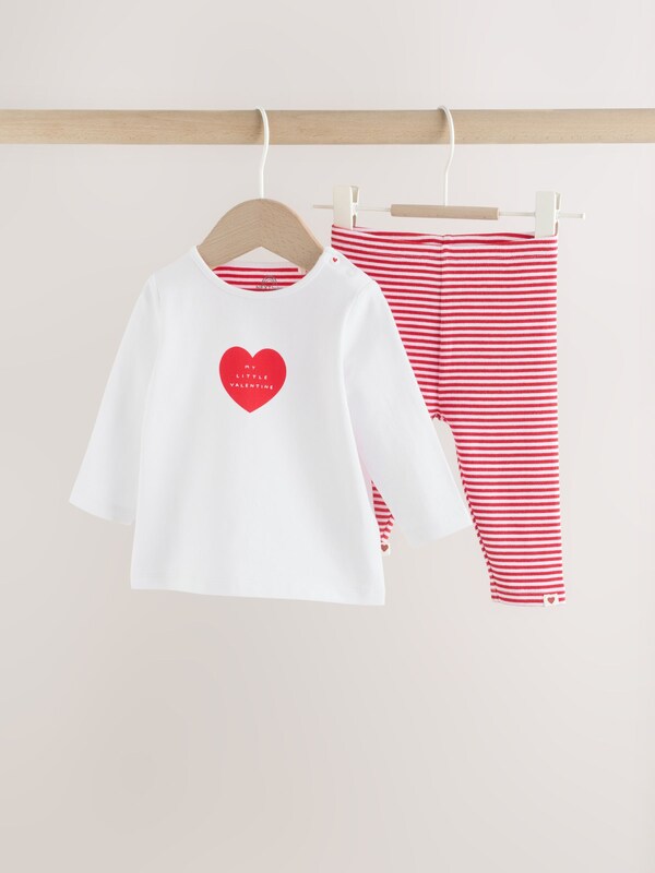 Seraphine Red Little Valentine T-Shirt And Leggings Baby Set (0mths-2yrs)
